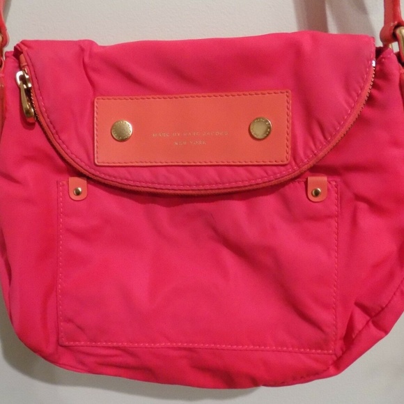 Marc By Marc Jacobs Handbags - MARC by MARC JACOBS Bright Neon Pink w/ Orange Purse